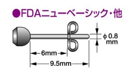 FDAピアス　G型フープ/22mmx線形1.6mm　FDA-425